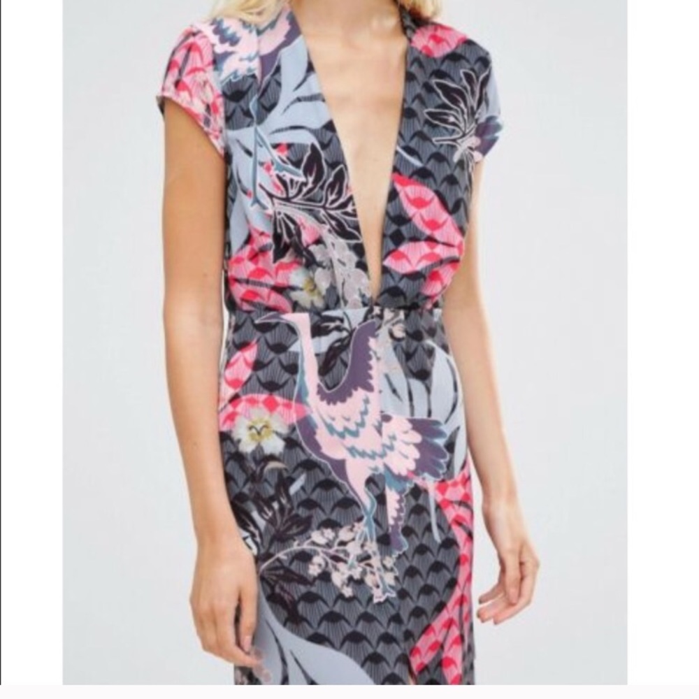ASOS Liqourish Midi Dress
